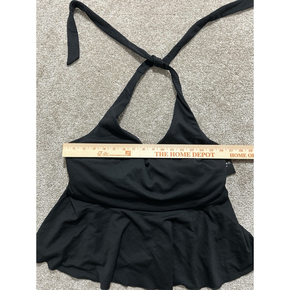 NEW Spanx Women's XL Swim Pique Full Bust Halter Tankini Swim Very Black - Picture 3 of 7